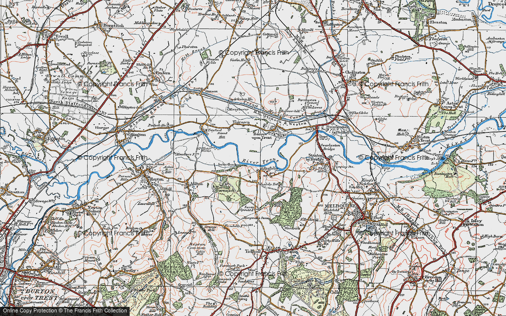 Old Map of Historic Map covering Ingleby Toft in 1921