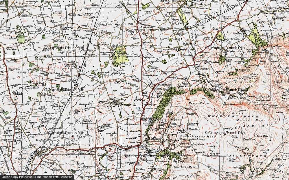 Old Map of Historic Map covering Trenholme Bar in 1925