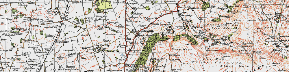 Old map of Ingleby Cross in 1925