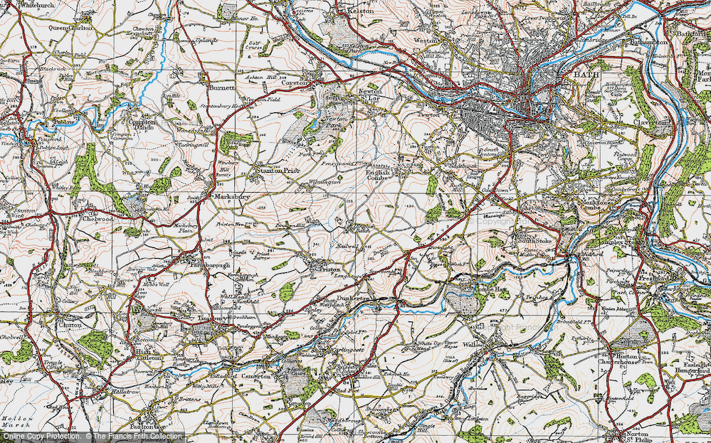 Old Map of Inglesbatch, 1919 in 1919