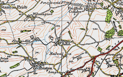 Old map of Inglesbatch in 1919