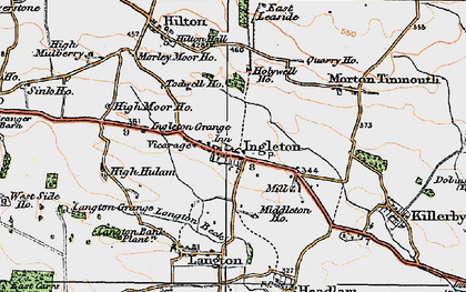 Old map of Ingleton in 1925