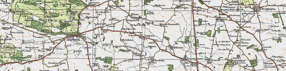 Old map of Ingleton in 1925