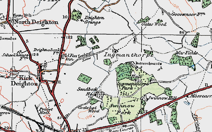 Old map of Willowgarth Plantn in 1925