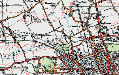 Old map of Ingol in 1924