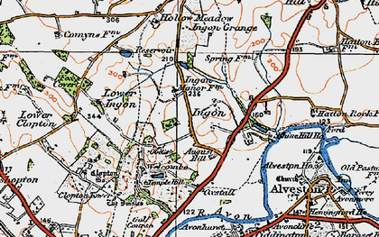Old map of Ingon in 1919