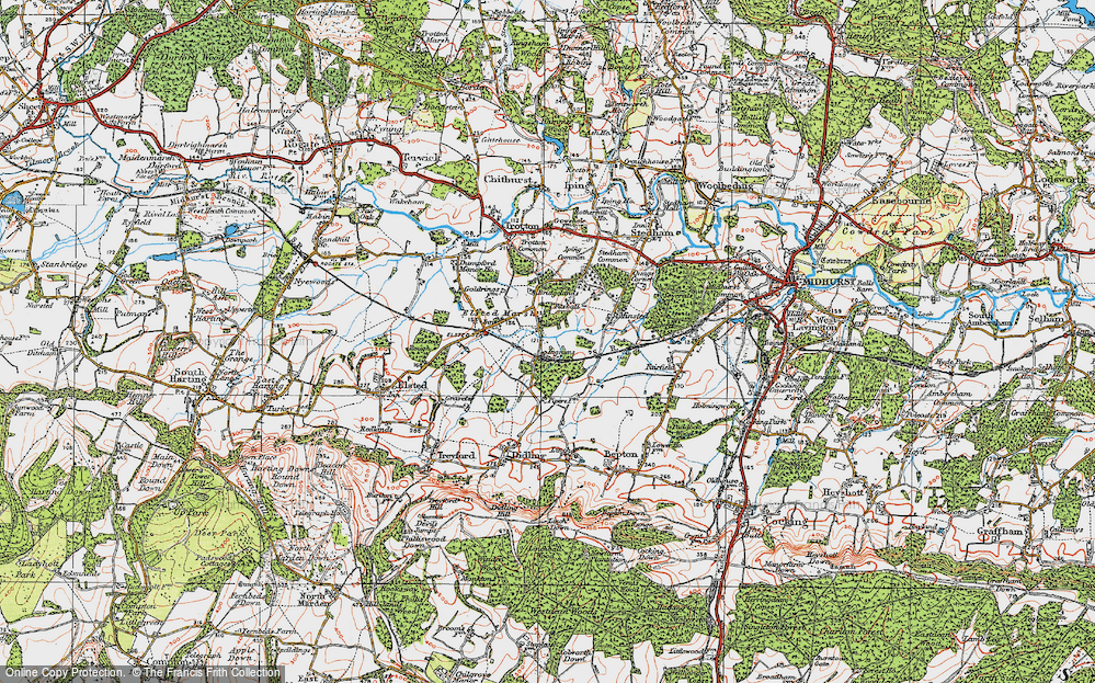 Old Map of Ingrams Green, 1919 in 1919