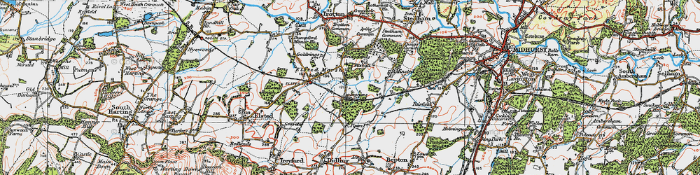 Old map of Ingrams Green in 1919