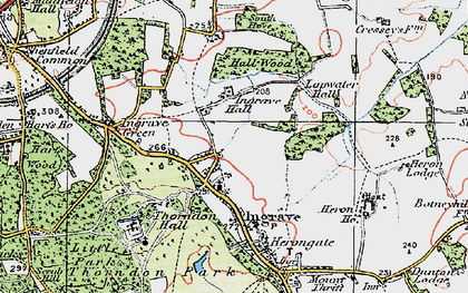 Old map of Ingrave in 1920