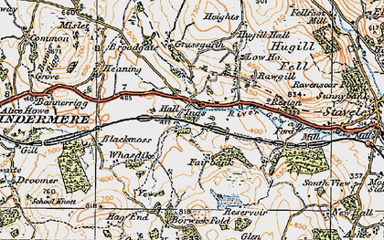 Old map of Whasdike in 1925