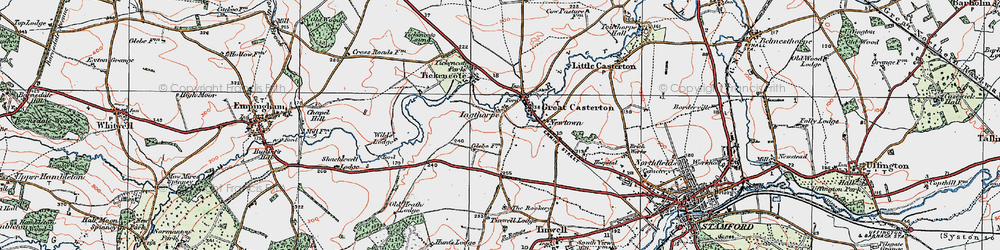 Old map of Ingthorpe in 1922