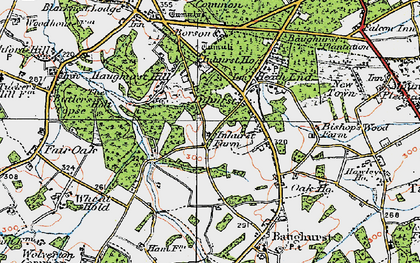 Old map of Inhurst in 1919