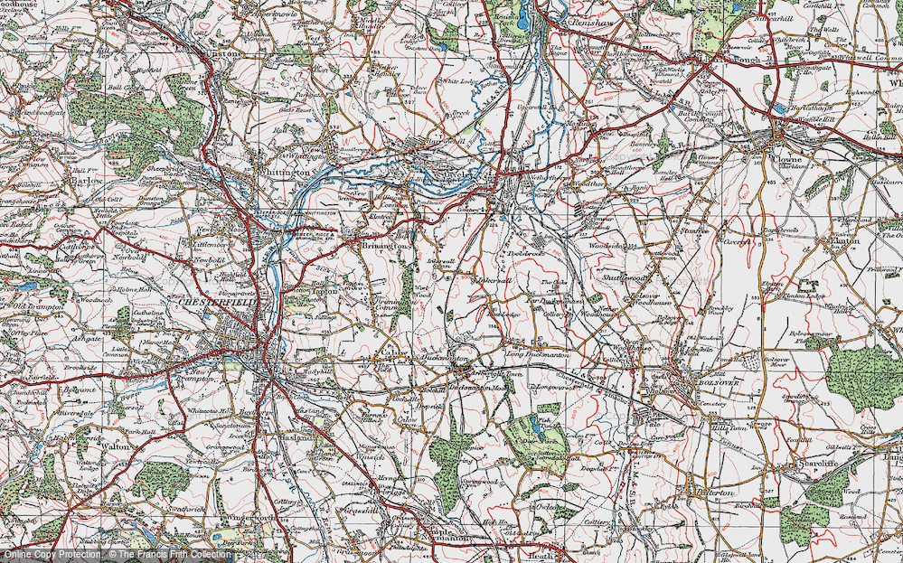 Old Map of Inkersall, 1923 in 1923