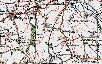 Old map of Inkersall in 1923