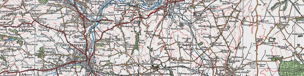 Old map of Inkersall in 1923