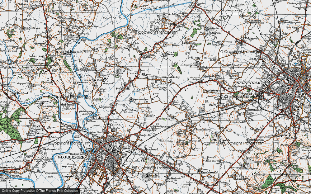 Old Map of Innsworth, 1919 in 1919