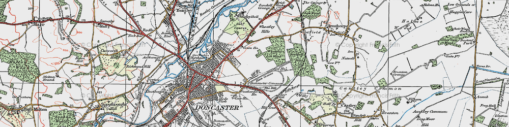 Old map of Intake in 1923