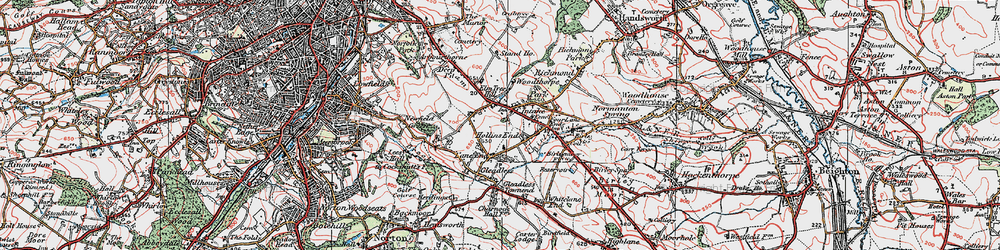 Old map of Intake in 1923