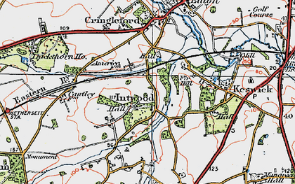 Old map of Intwood in 1922