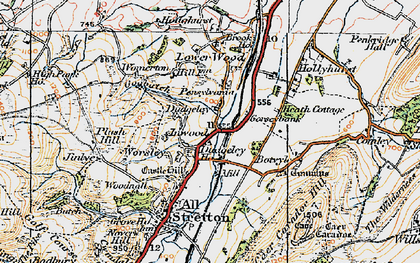 Old map of Botvyle in 1921