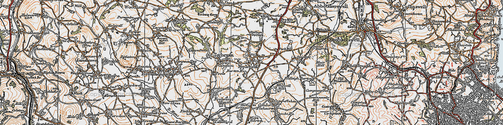 Old map of Ipplepen in 1919