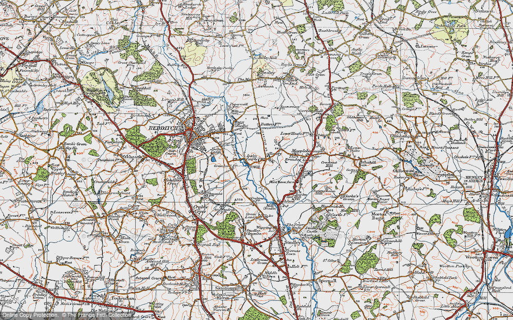Old Map of Ipsley, 1919 in 1919