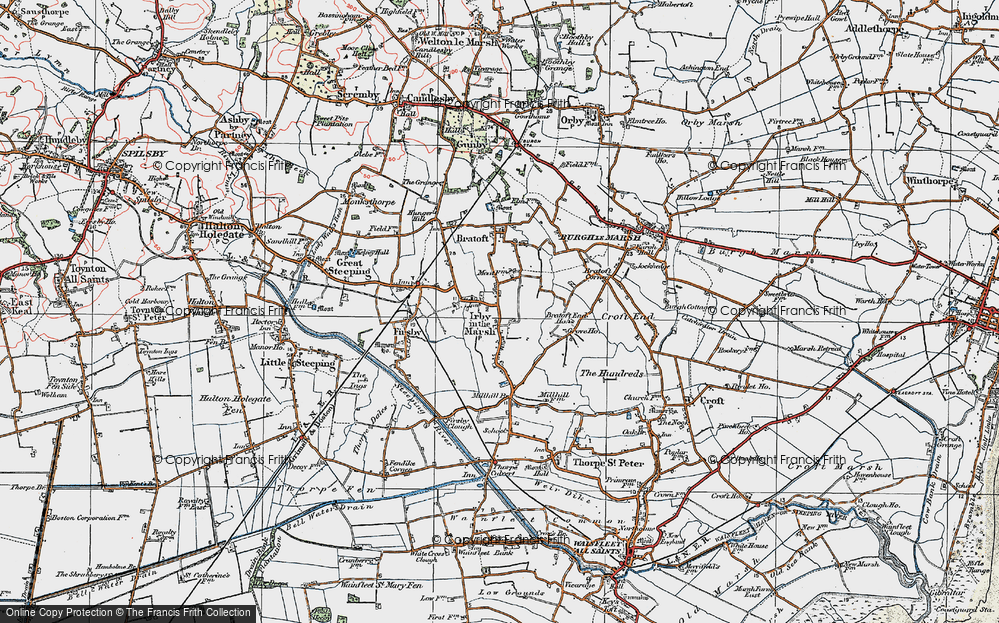 Old Map of Irby in the Marsh, 1923 in 1923