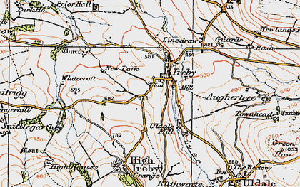 Old map of Ireby in 1925