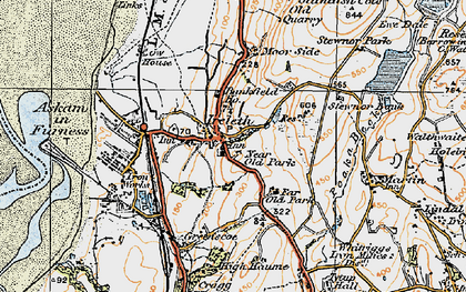 Old map of Ireleth in 1925