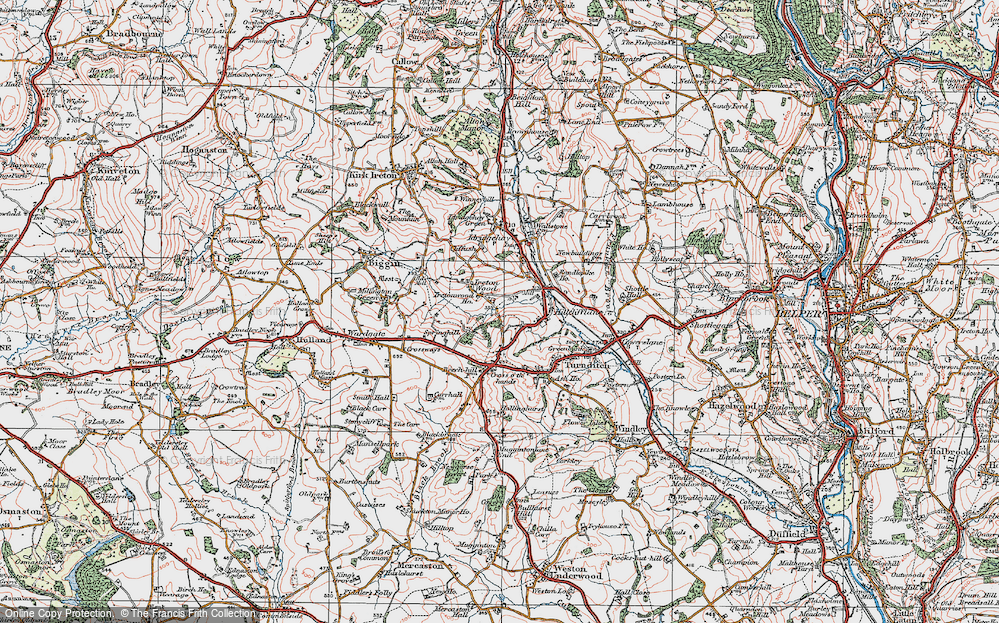 Old Map of Ireton Wood, 1921 in 1921