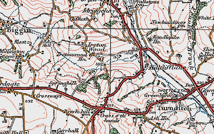 Old map of Ireton Wood in 1921