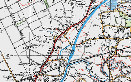 Old map of Irlam in 1924