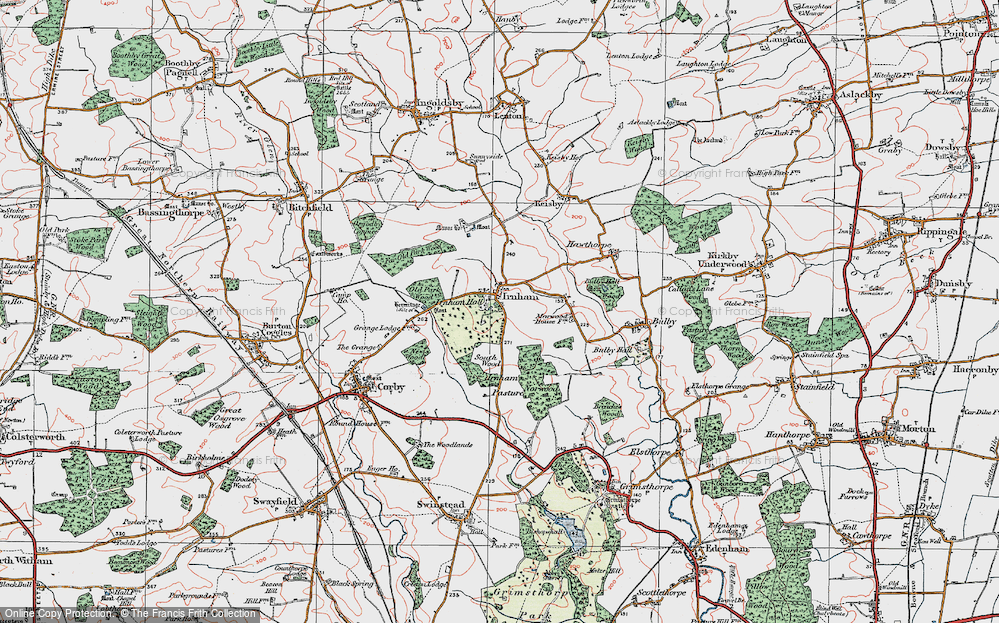Old Map of Irnham, 1922 in 1922