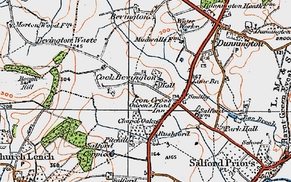 Old map of Iron Cross in 1919
