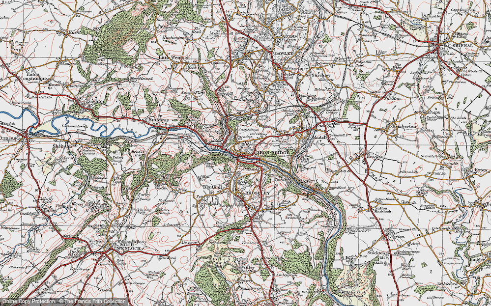 Old Map of Ironbridge, 1921 in 1921