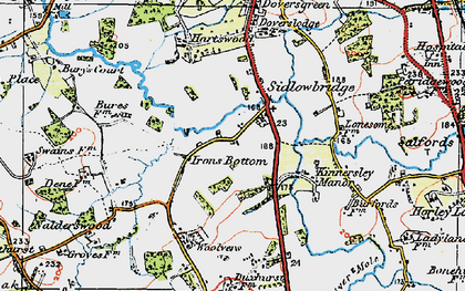 Old map of Bures Manor in 1920