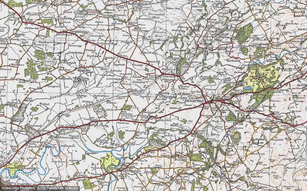Old Map of Irthington, 1925 in 1925