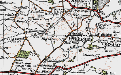 Old map of Irthington in 1925