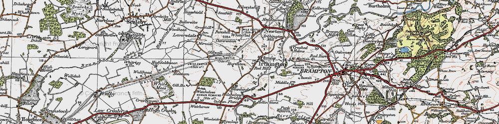 Old map of Irthington in 1925