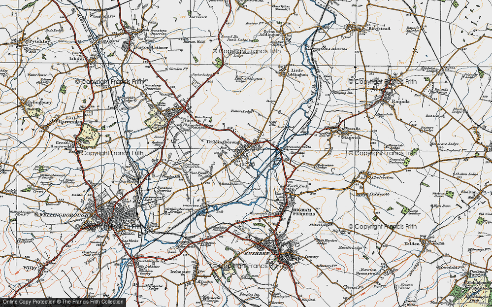 Old Map of Historic Map covering Broadholme in 1919
