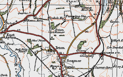 Old map of Irton Manor in 1925