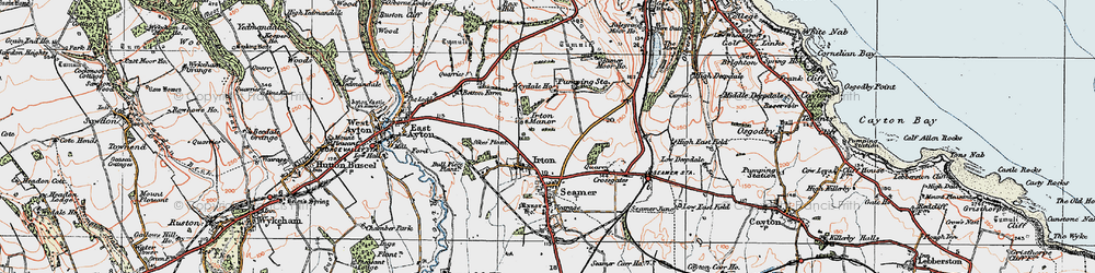 Old map of Irton Manor in 1925