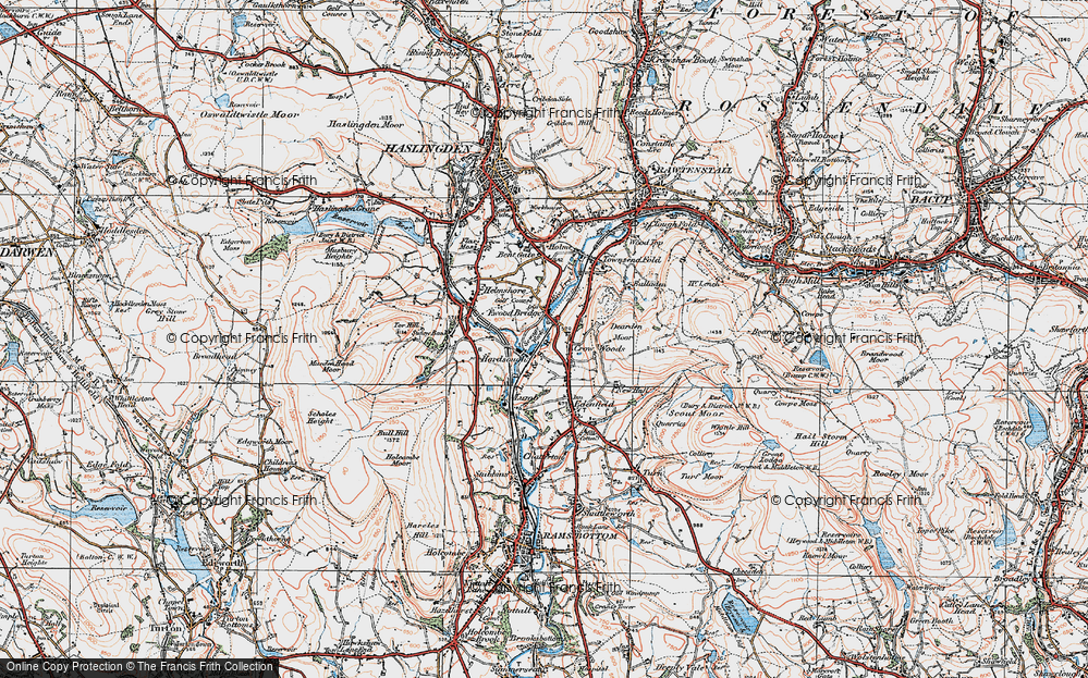 Old Map of Irwell Vale, 1924 in 1924