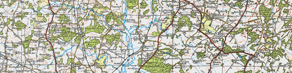 Old map of Wicklands in 1920