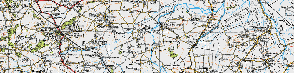 Old map of Woodlands in 1919