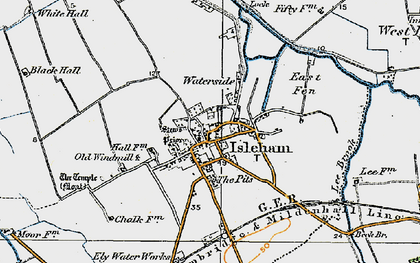 Old map of Isleham in 1920