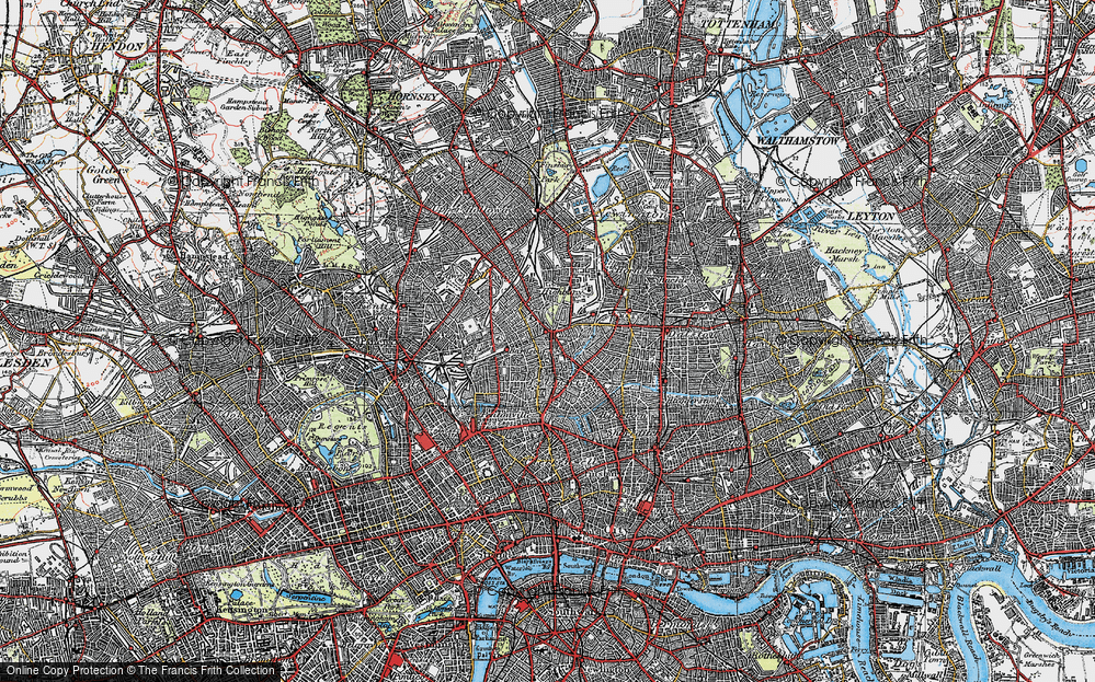 Old Map of Islington, 1920 in 1920