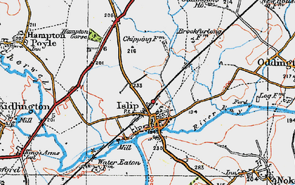 Old map of Islip in 1919