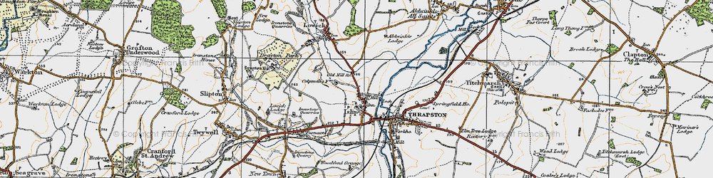 Old map of Islip in 1920