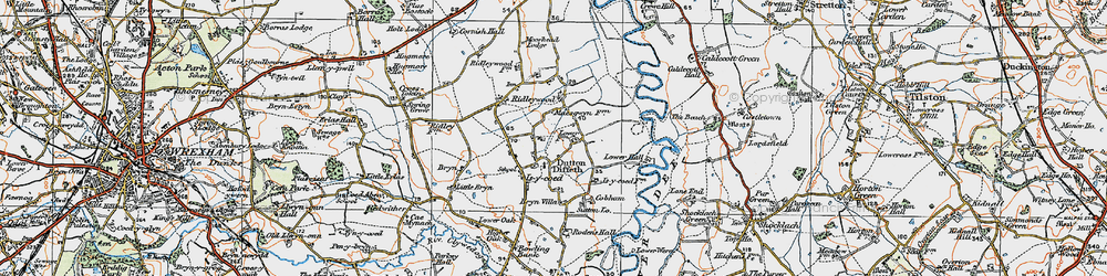 Old map of Isycoed in 1921
